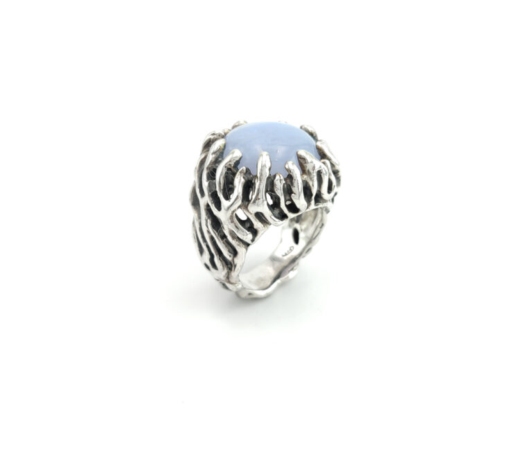 Anello Miseno con pietra tonda
