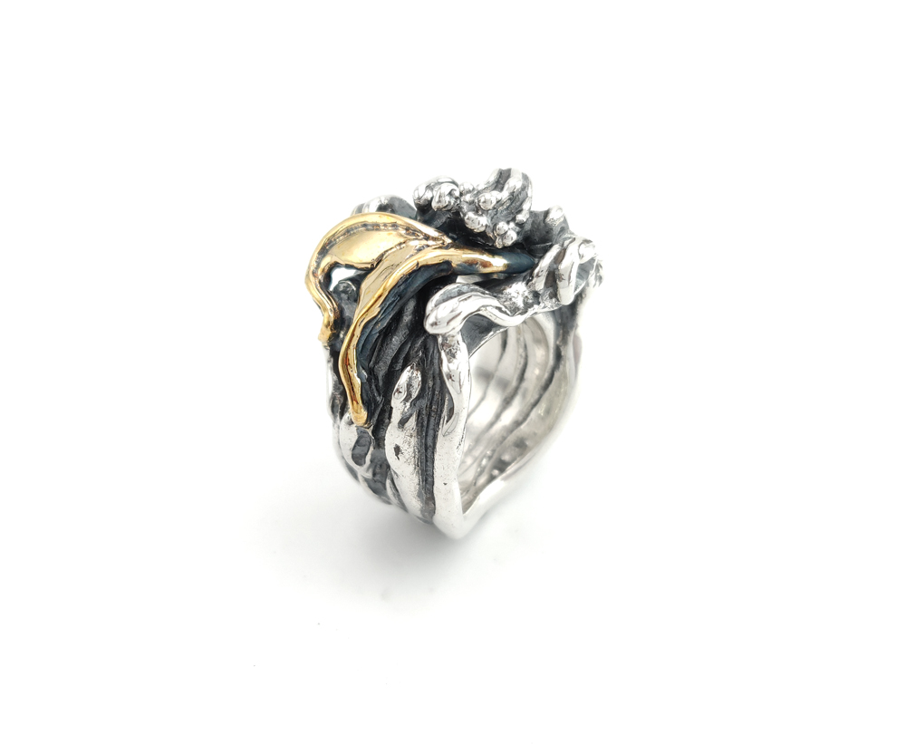 Anello Partenope con coda bronzo