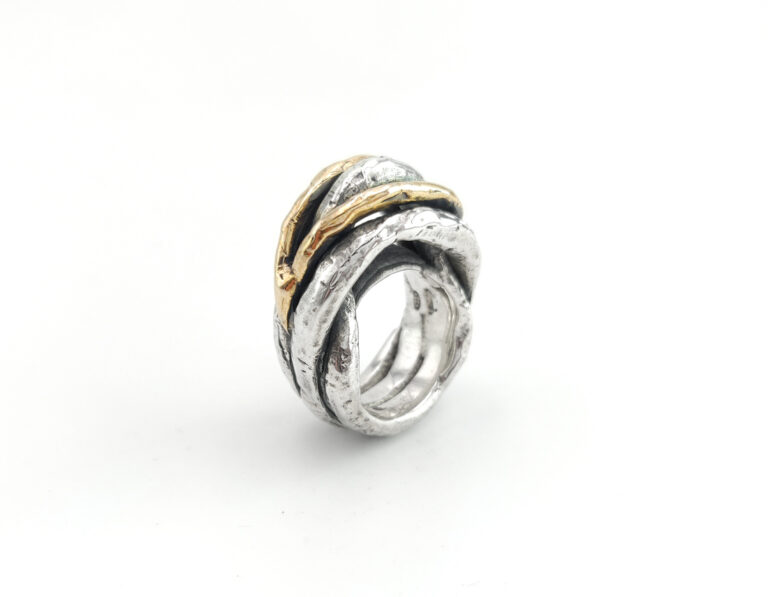 Anello Stone Bridge 2 Ponticelli bronzo