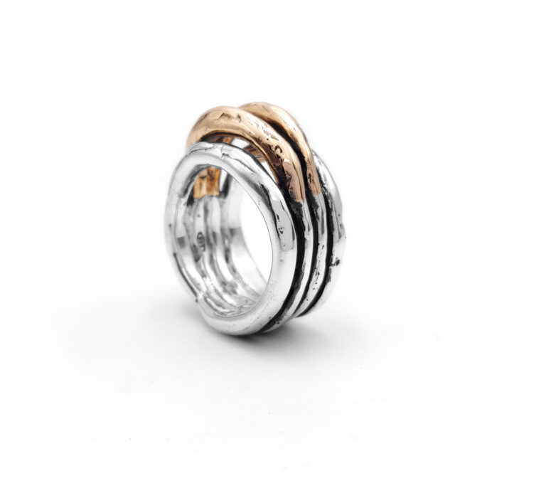 Anello Stone Bridge piccolo con bronzo