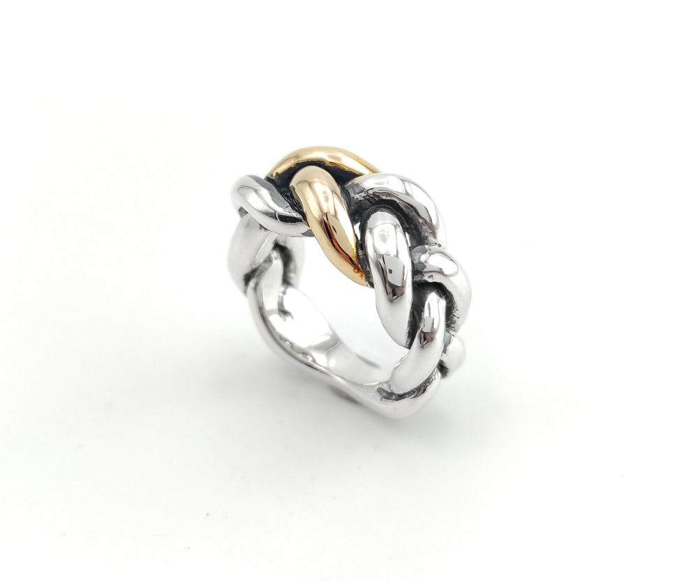 Anello Treccia con bronzo